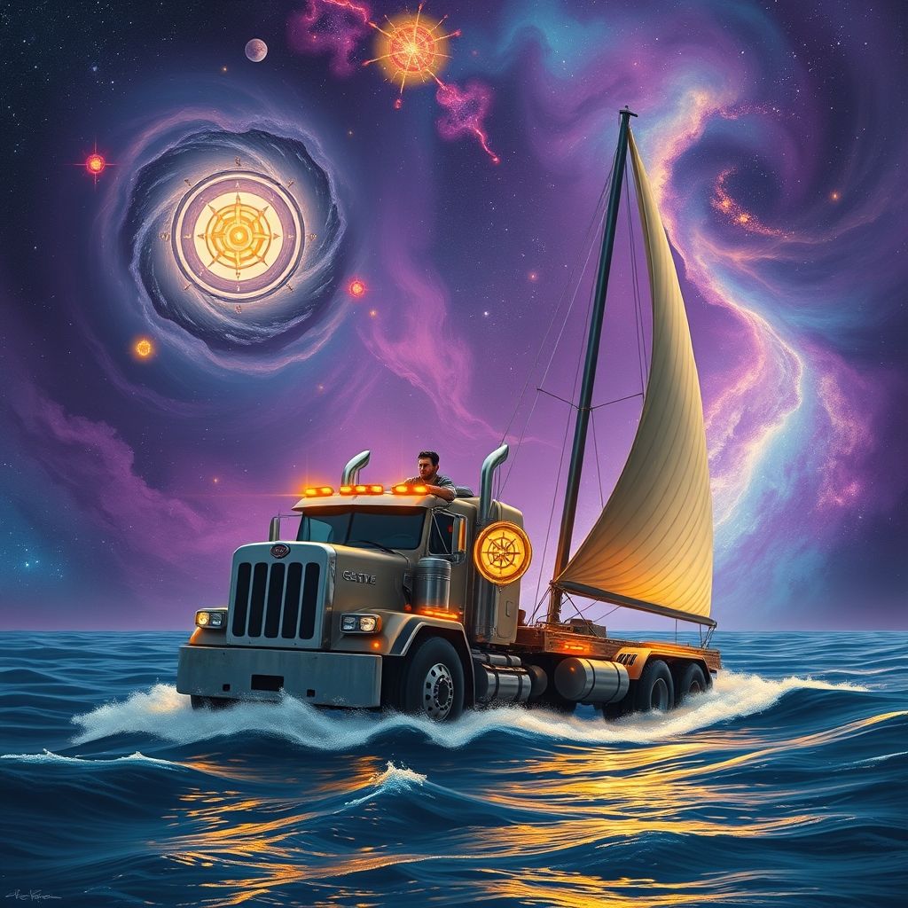Truck Sail Yacht - Cosmic Surrealism